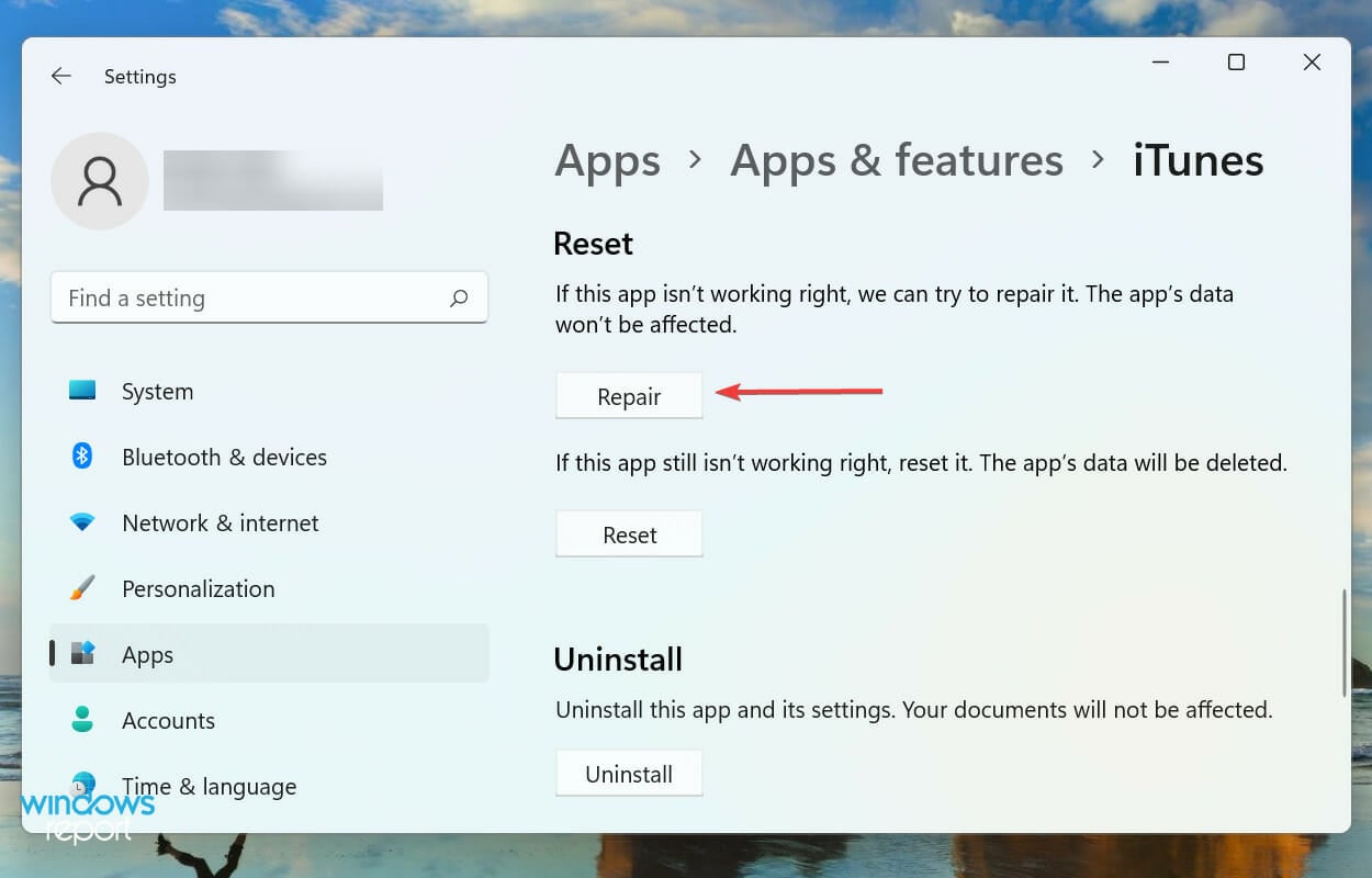 Repair to fix windows 11 not recognizing iphone