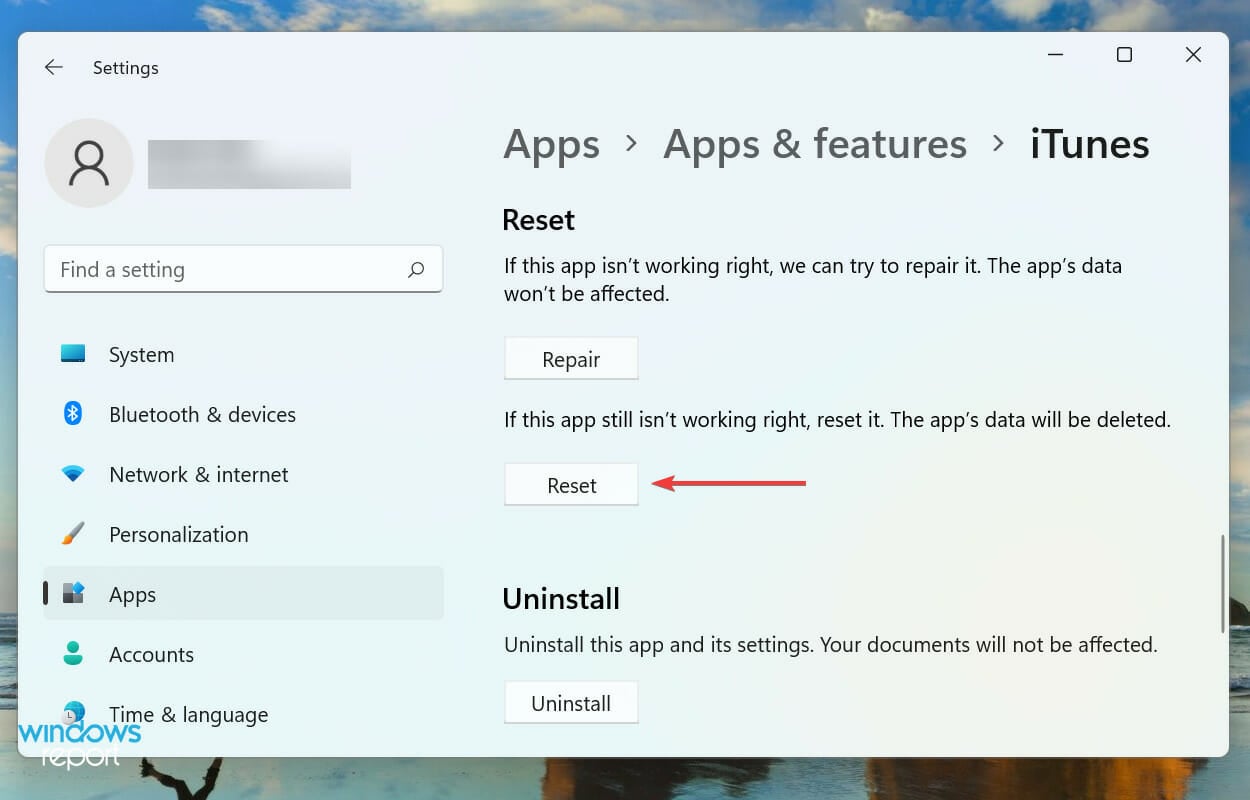 Reset to fix windows 11 not recognizing iphone