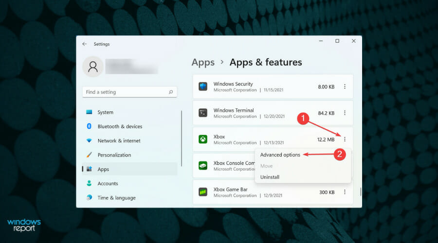 Advanced options to fix xbox app stuck at preparing 