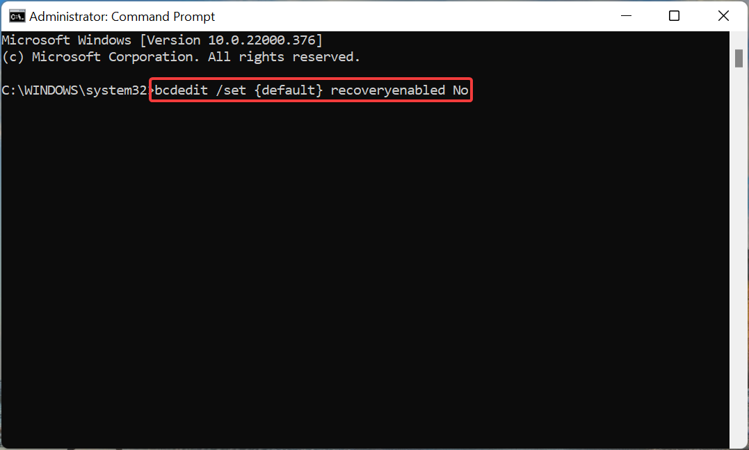 Disable Startup Repair to fix srttrail.txt windows 11