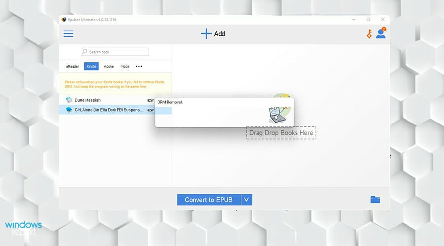 convert kindle to epubor step 11