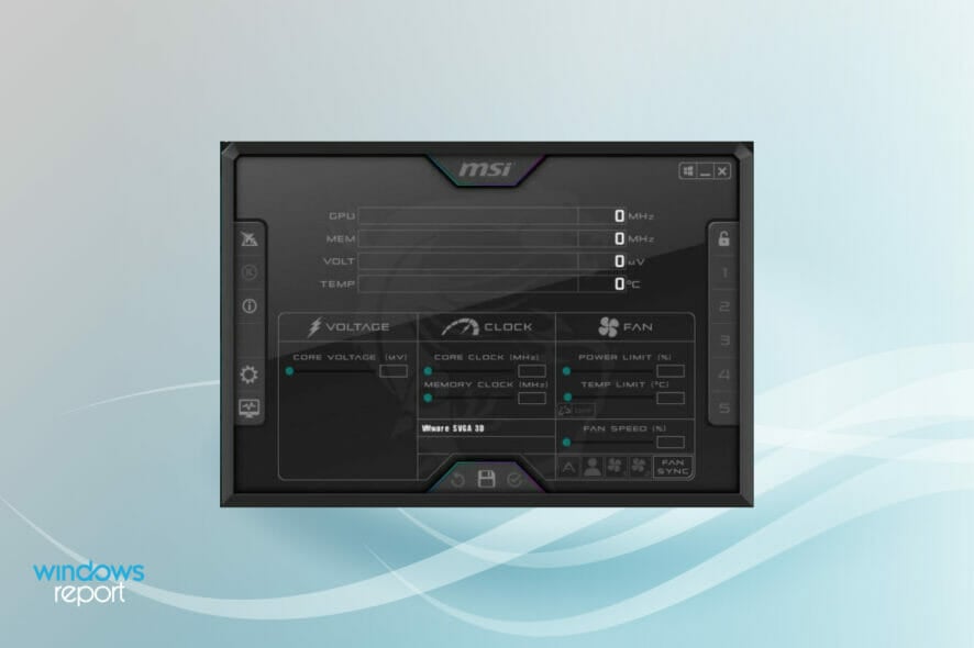 MSI Afterburner not working in Windows 11