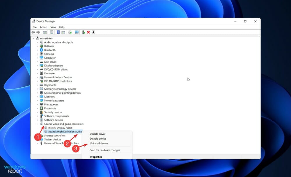 uninstall device