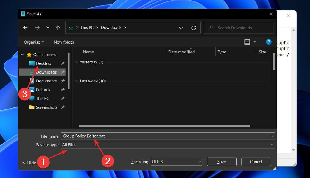 save-notepad windows cannot find gpedit.msc windows 11