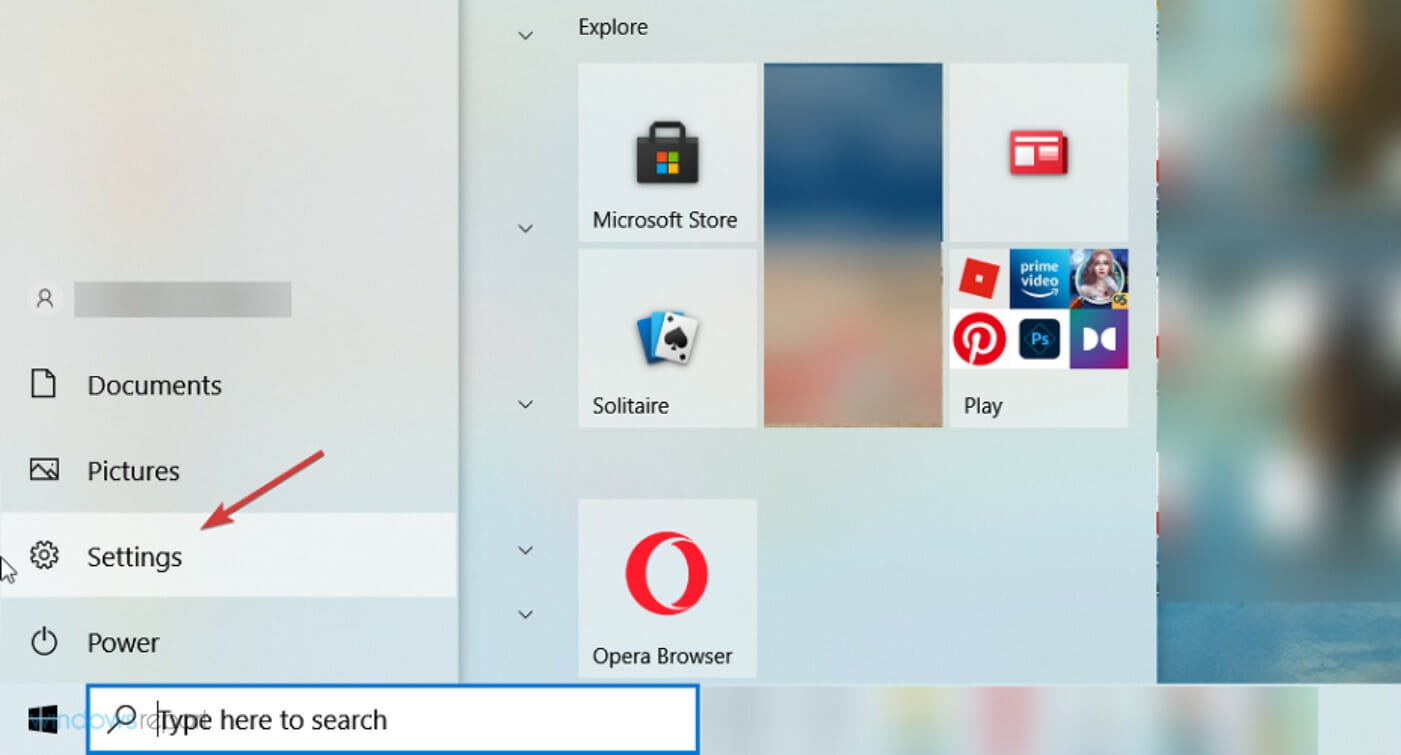 press the start button
