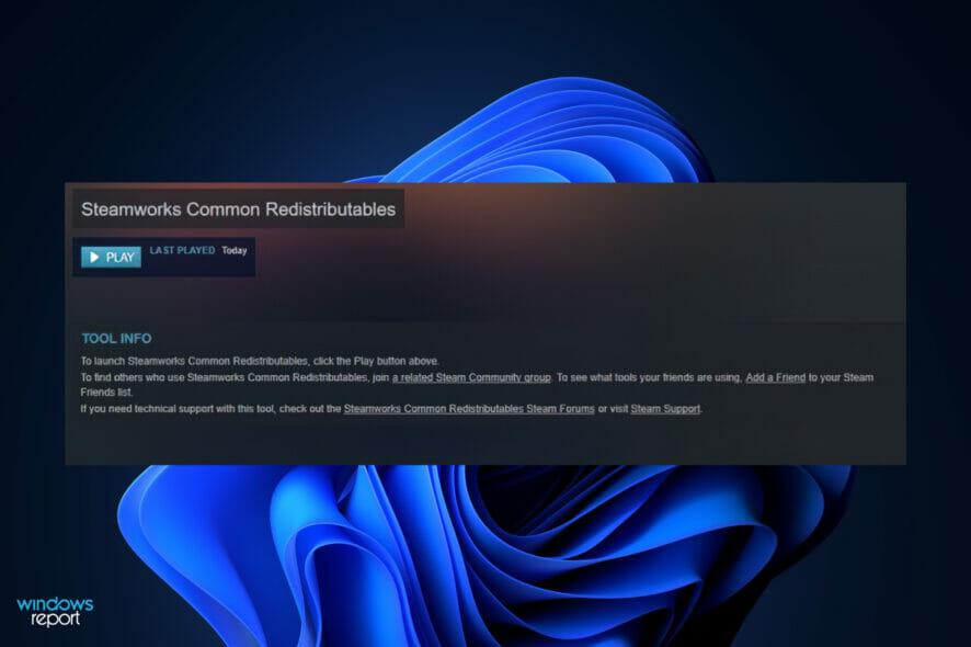 steamworks home steam common redistributables