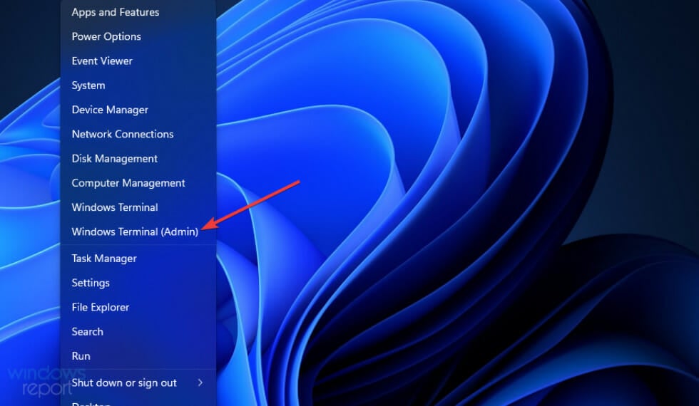 The Win+X menu disable dvr windows 11