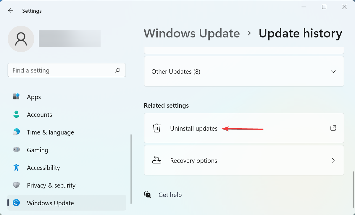 Disinstallare l'aggiornamento per correggere i dispositivi biometrici che non vengono visualizzati in Gestione dispositivi Windows 11