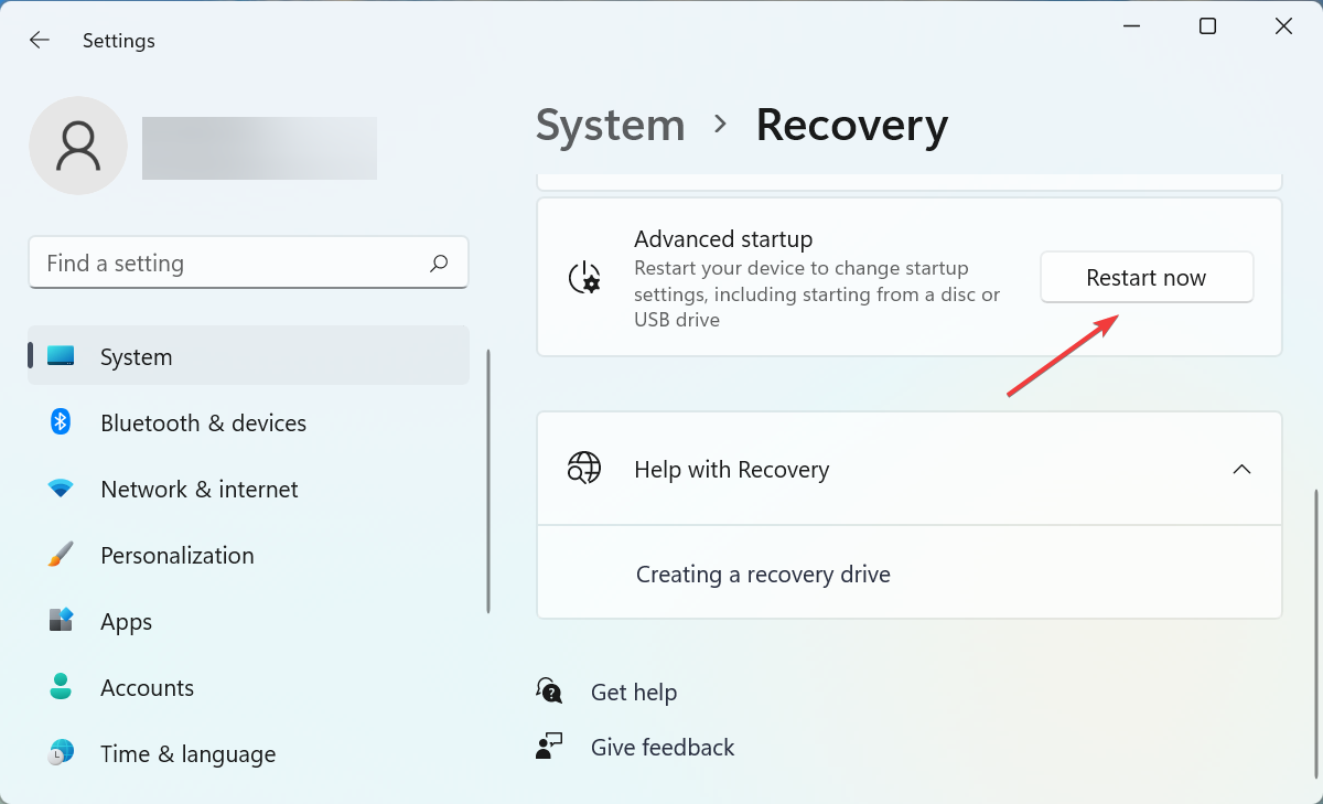 Restart now to repair Windows 10