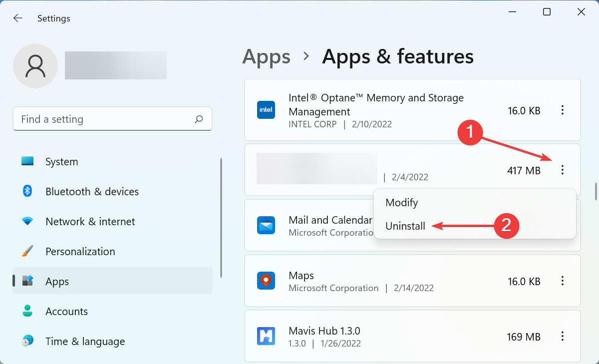 Uninstall app to fix msedgewebview2.exe high cpu