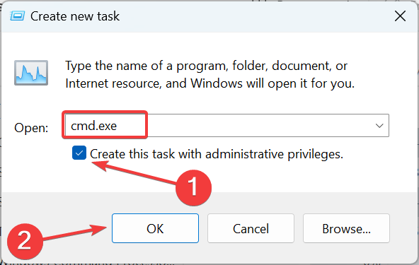 open cmd