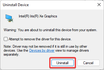 application blocked from accessing graphics hardware