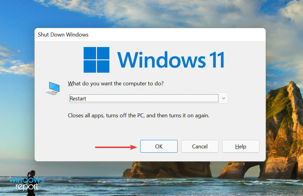 Restart computer