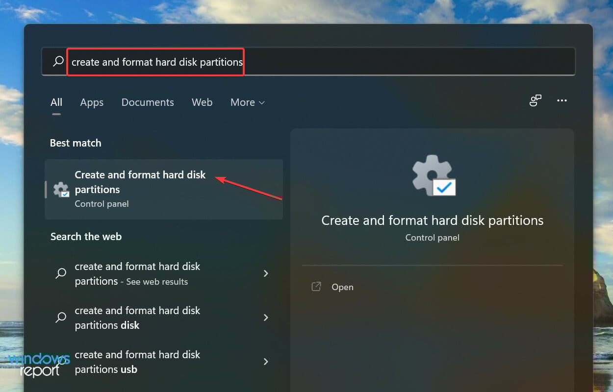Create and format hard disk partitions to fix windows 11 not recognizing ssd