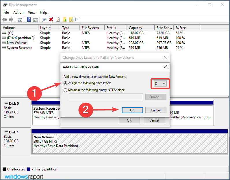 Assign new drive letter to fix windows 11 not recognizing ssd