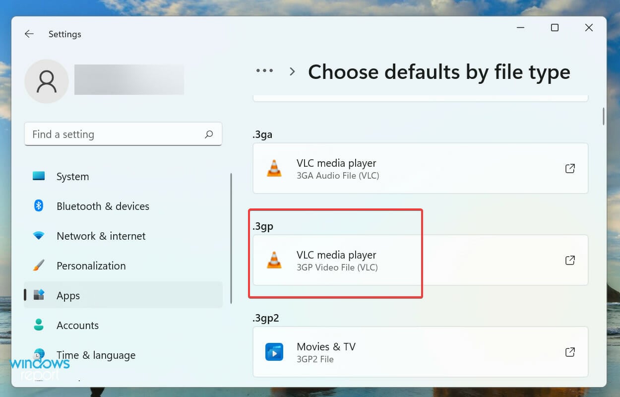 Windows 11 rimuove l'associazione dei file