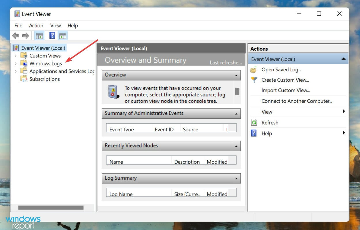 Windows 11 error logs