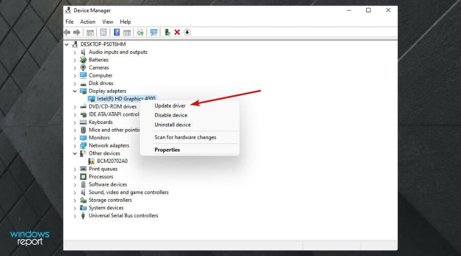 Update Driver: Windows 11 second monitor not detected