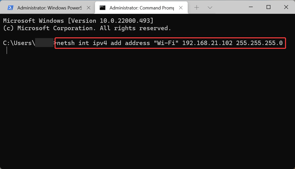 Add IP address