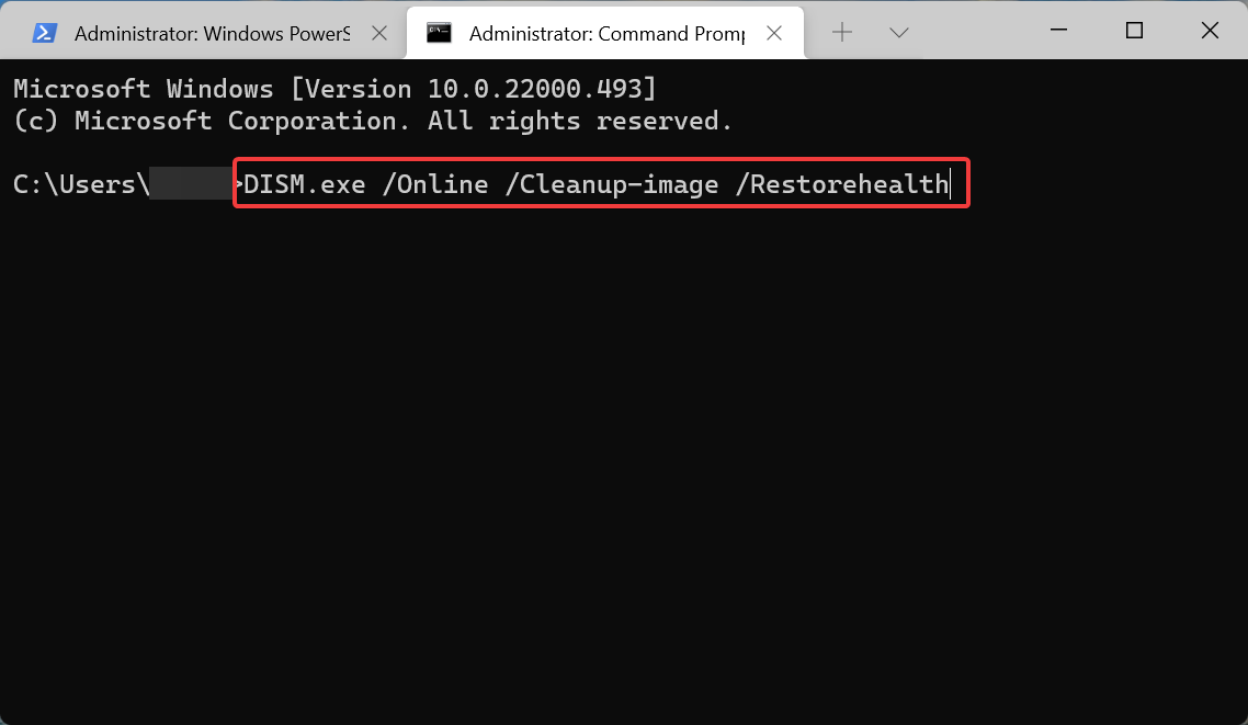 Run DISM tool to fix msedgewebview2.exe high cpu