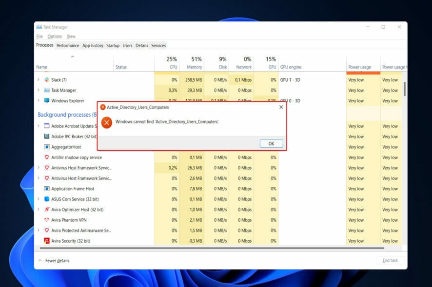aduc-loading active directory users and computers not responding
