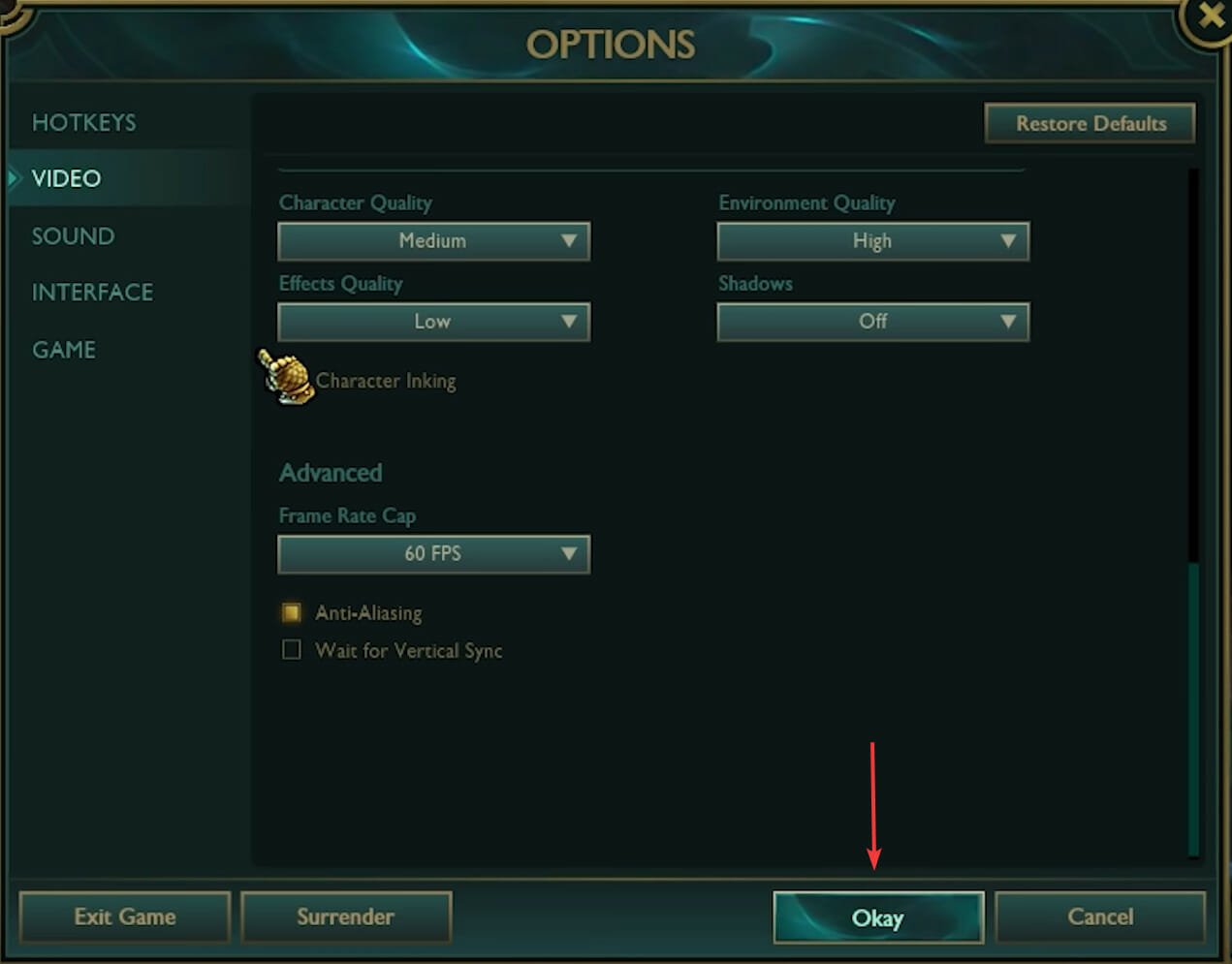 Salvați modificările la picăturile fps din League of Legends