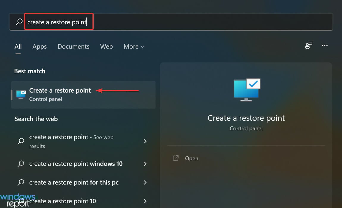 Create a restore point to undo system restore windows 11