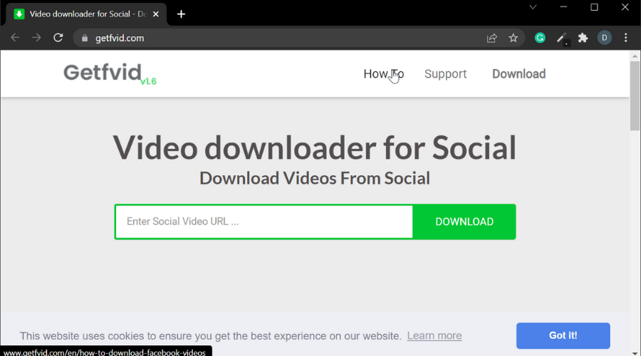 software tools websites toextract audio from Facebook video