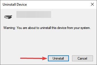 Confirm Uninstall
