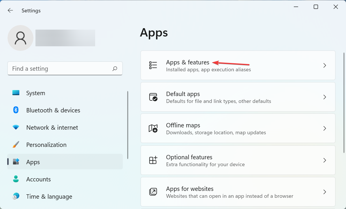 Apps & features