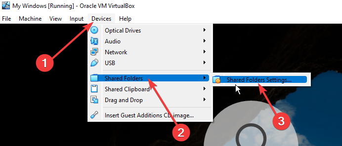virtualbox shared folder windows 11