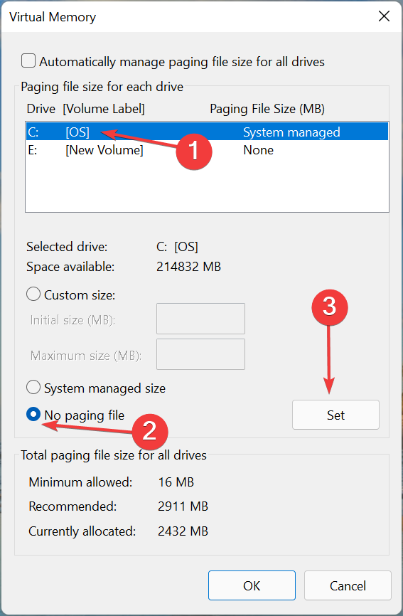  reset virtual memory Windows 11