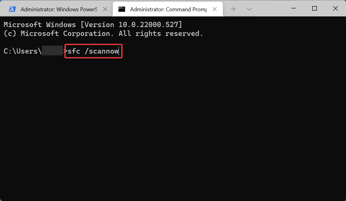 Run SFC scan to fix bluetooth missing in device manager windows 11