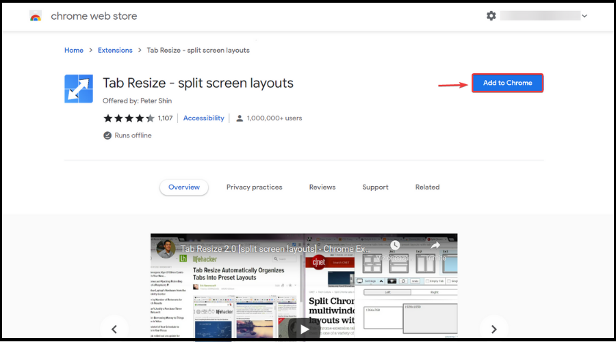 button add extension to chrome