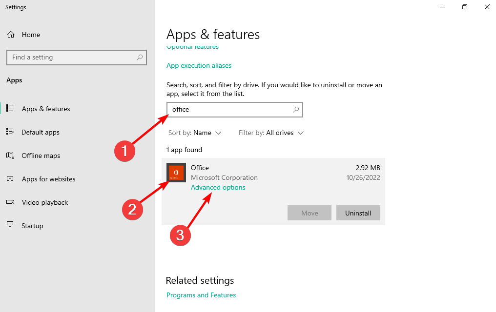 advanced-office microsoft office not opening