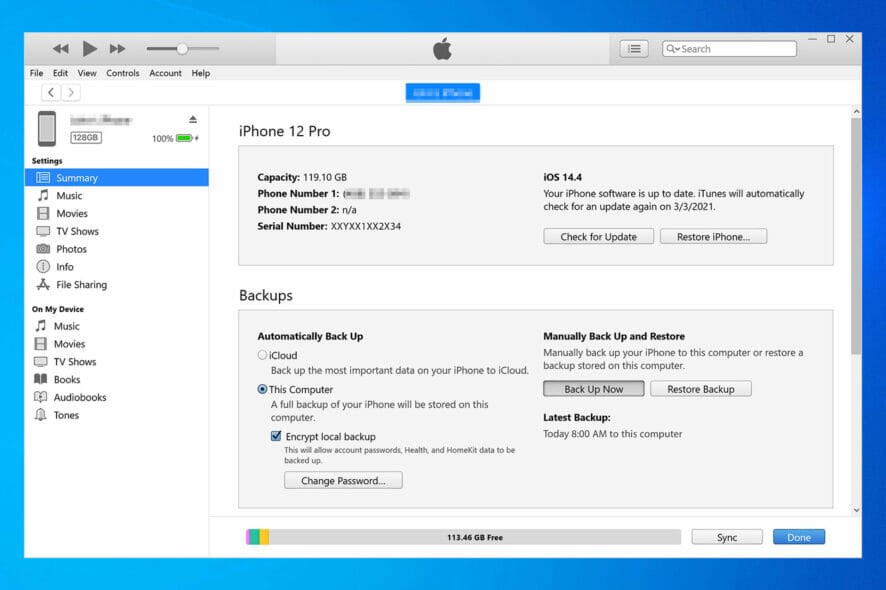 backup iphone photos to pc over wifi
