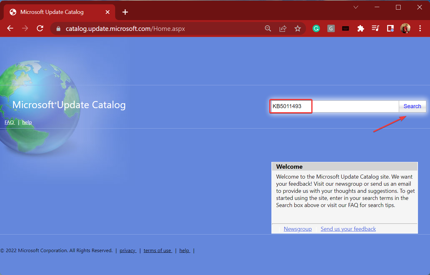 Paste KB number
