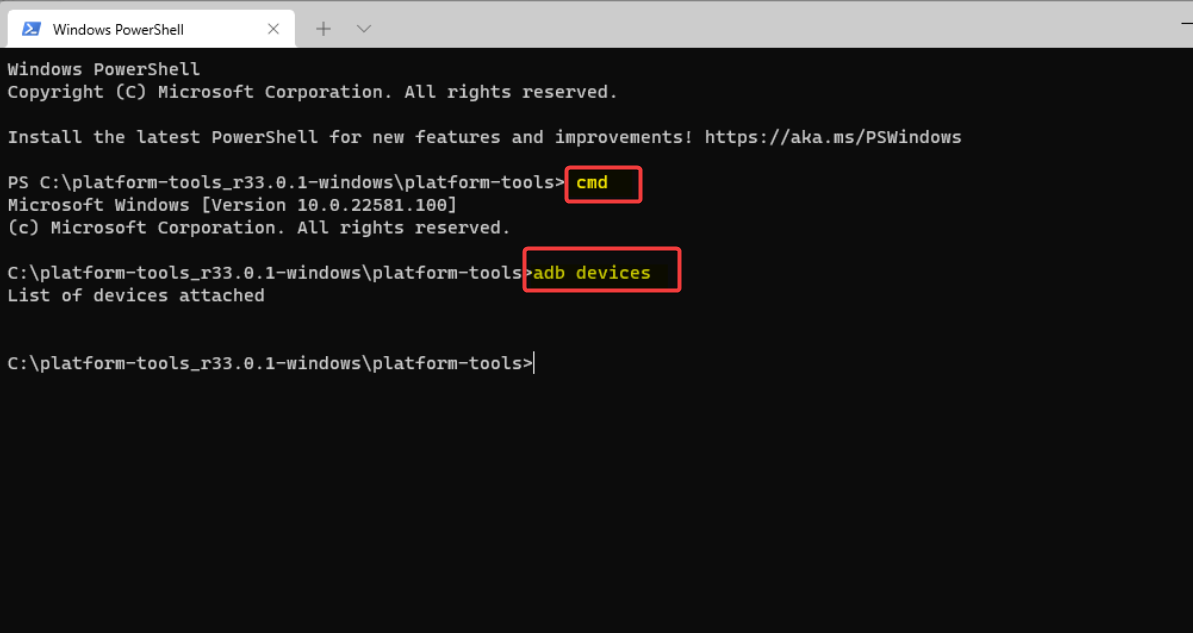 cmd adb drivers download windows 11