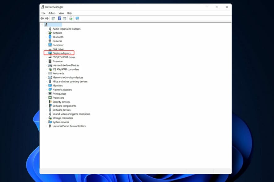 display-adapters-folder windows 11 graphics driver amd