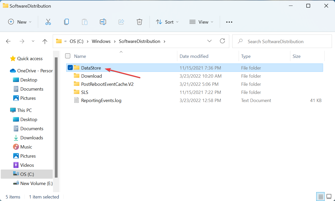 DataStore folder