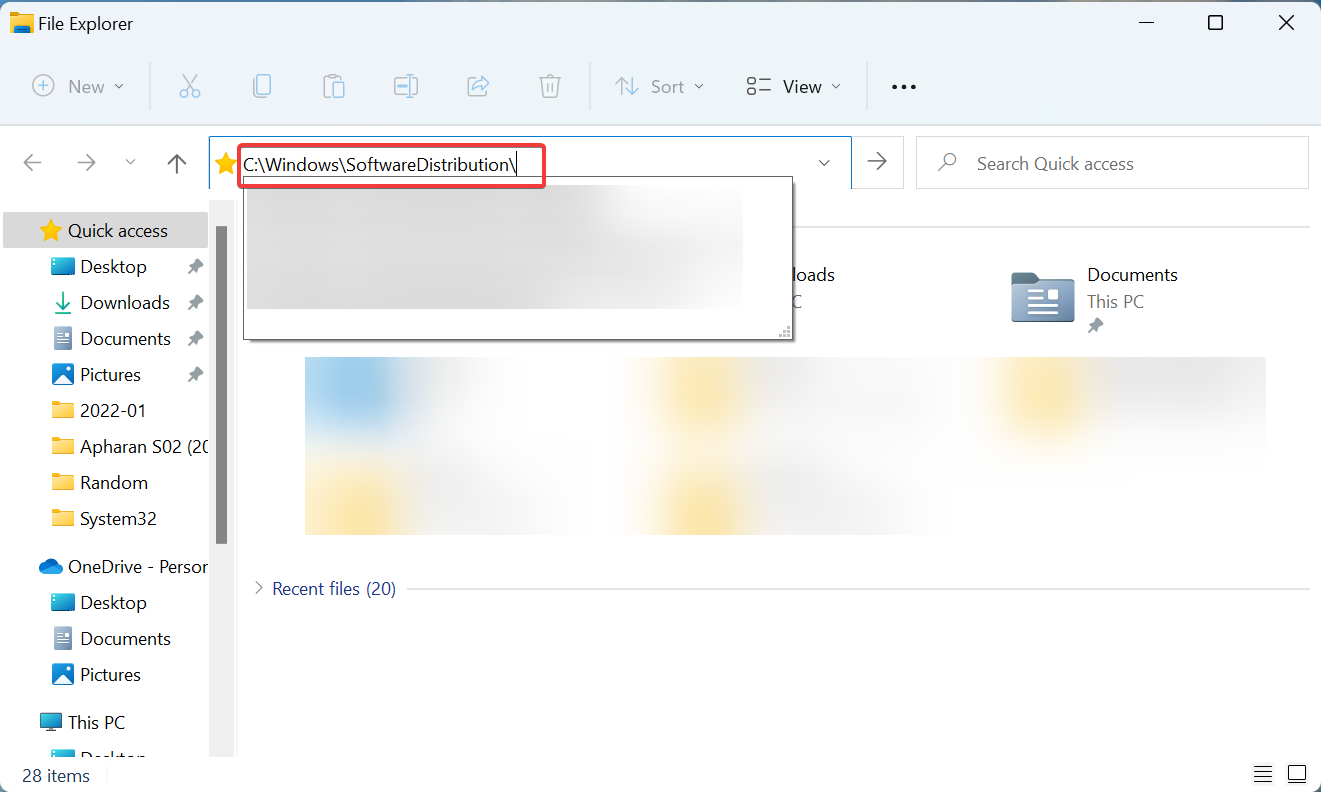 Software distribution folder to fix 0x80073701 windows 11r 