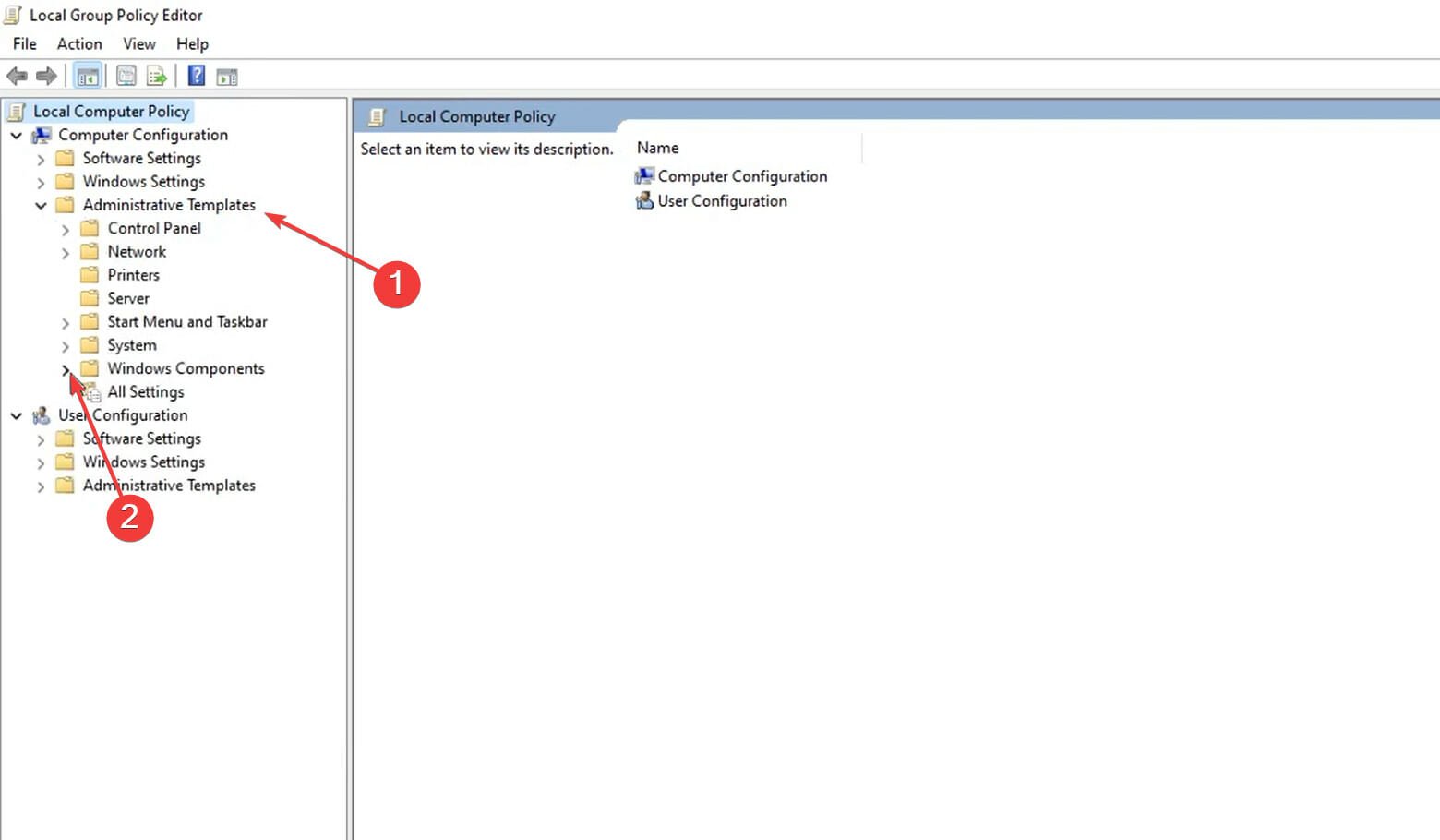 Select entry