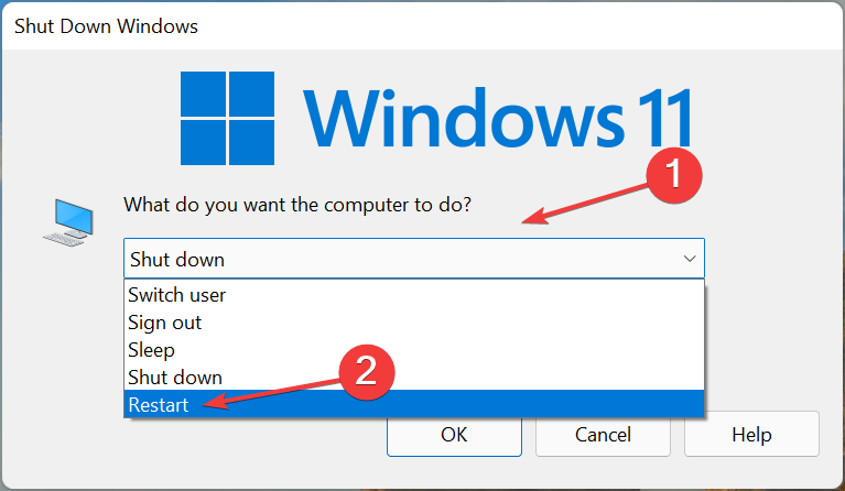 Restart to fix windows 11 video driver issues
