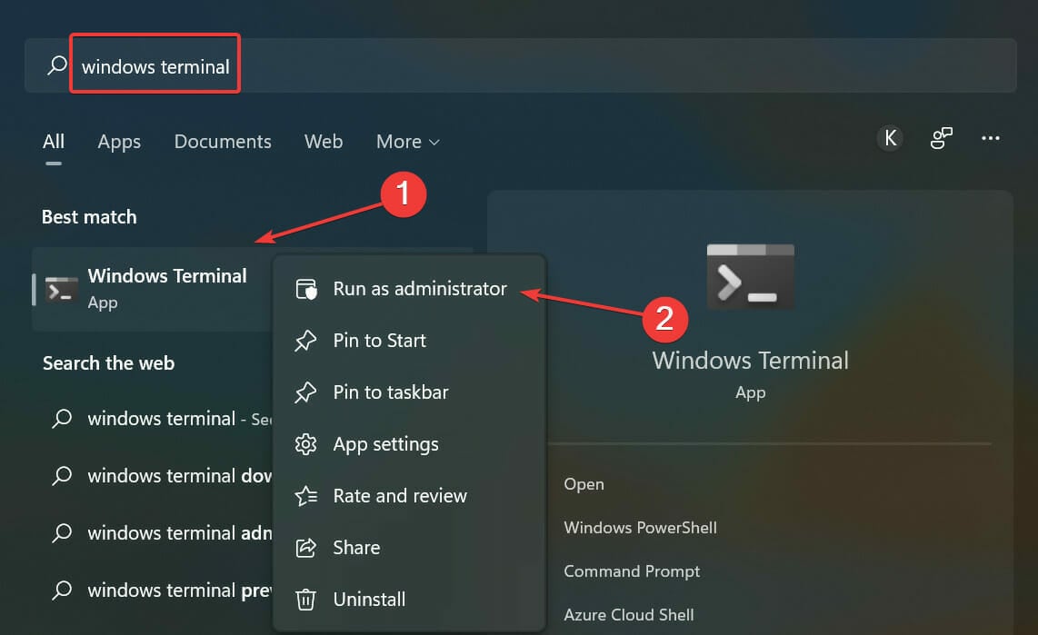 Windows Terminal to fix windows 11 desktop not responding