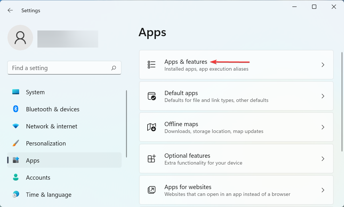 Apps & features