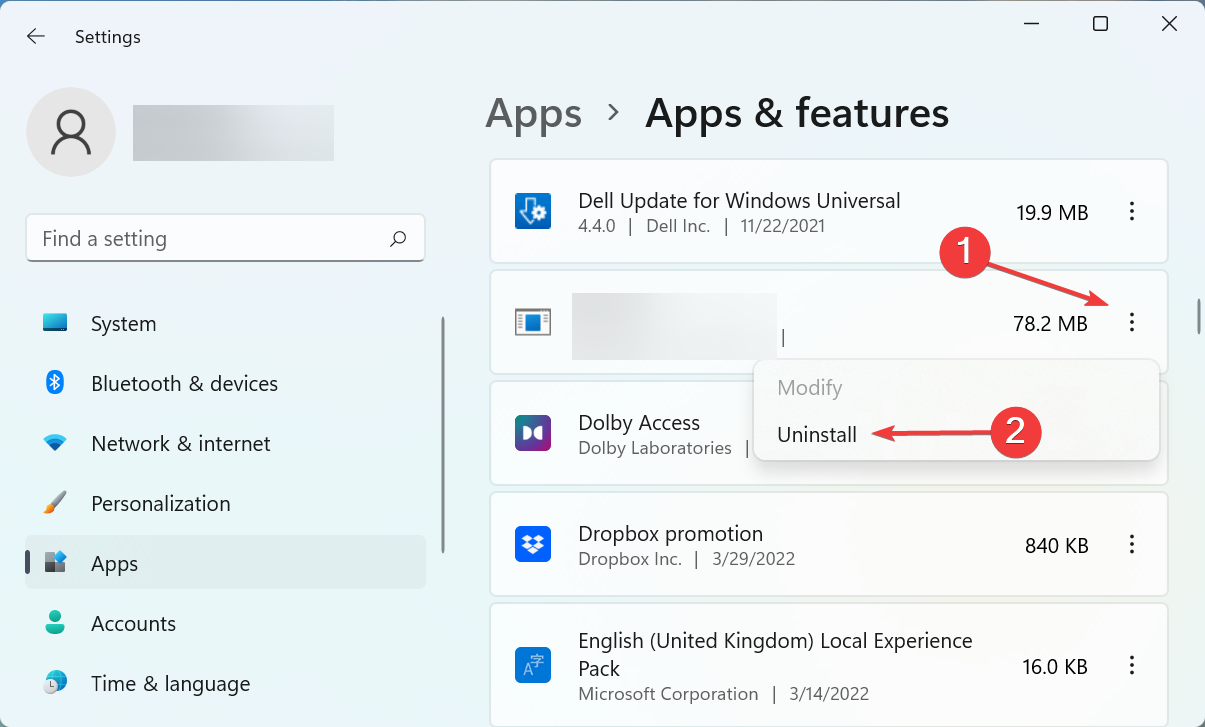 Uninstall app to fix windows 11 won't restart