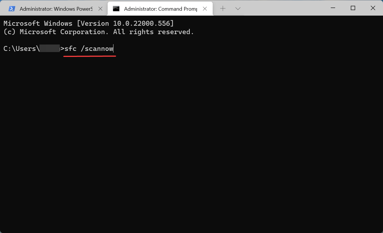 SFC scan to fix windows 11 not responding to clicks