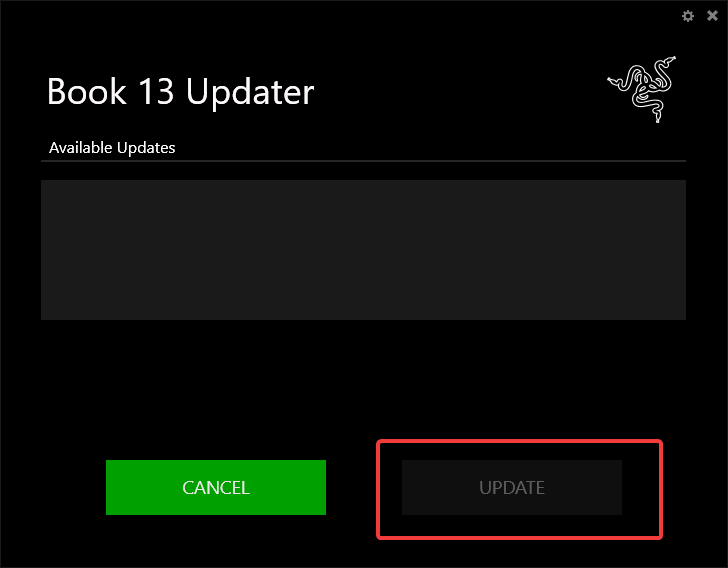 razer BIOS updater 