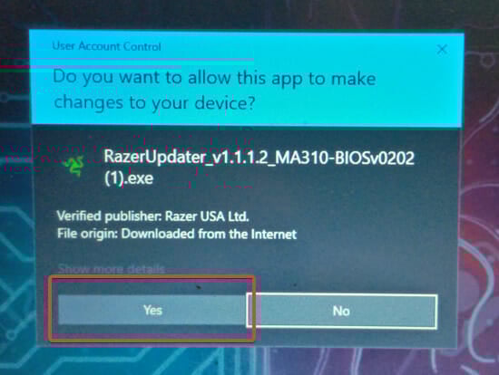 Windows App Confirmation