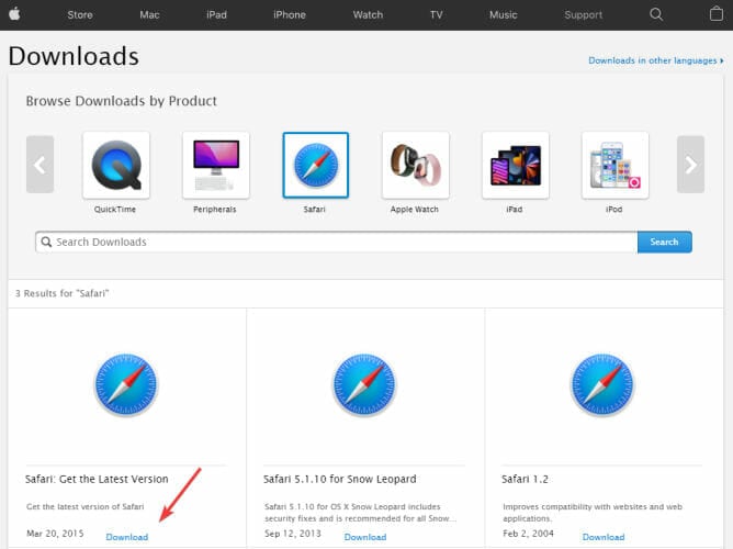Download Safari for Windows 11